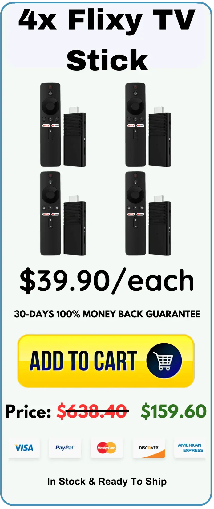 Flixy TV Stick offer package price 