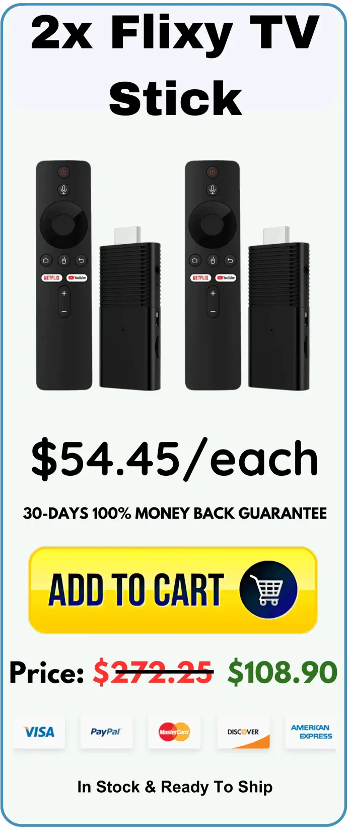 Flixy TV Stick offer package price 